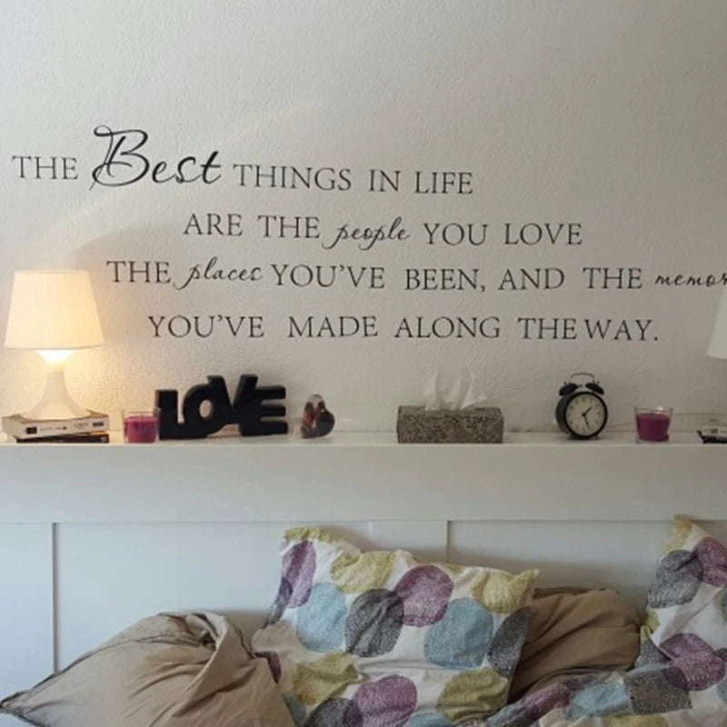 The Best Things In Life Vinyl wall decals ~ Love Memories Wall Quote Home Art Vinyl Decal Sticker ,Free shipping large size new