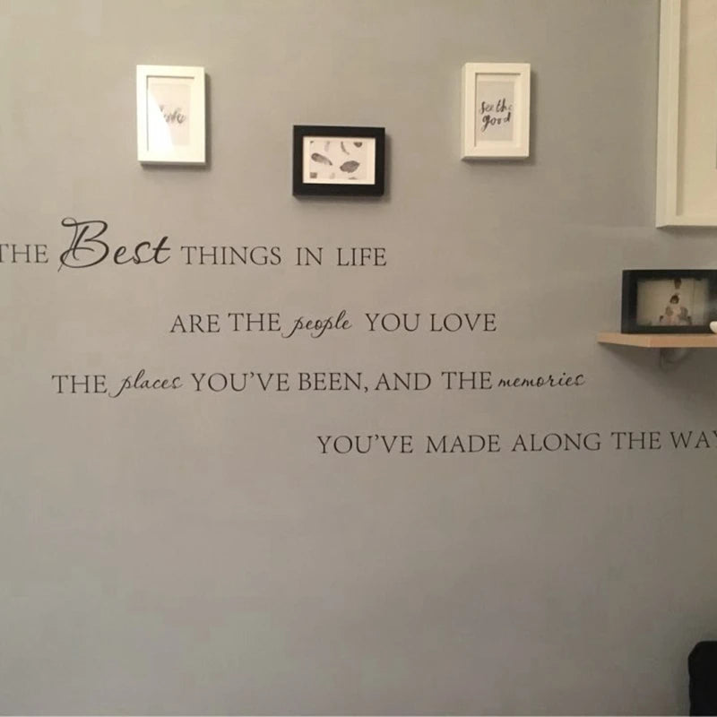 The Best Things In Life Vinyl wall decals ~ Love Memories Wall Quote Home Art Vinyl Decal Sticker ,Free shipping large size new