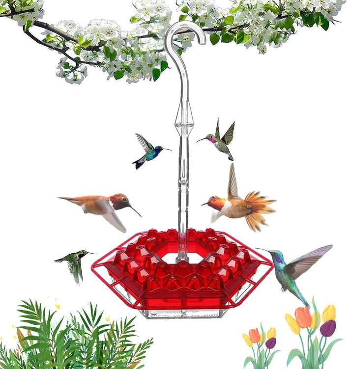 2024 New Shirem Hummingbird Feeder, Shirem Sweety Hummingbird Feeder, Charming Wind Chimes Hummingbird Feeders Garden Decor, Shirem Wind Chime Hummingbird Feeder for Outdoor (RD)